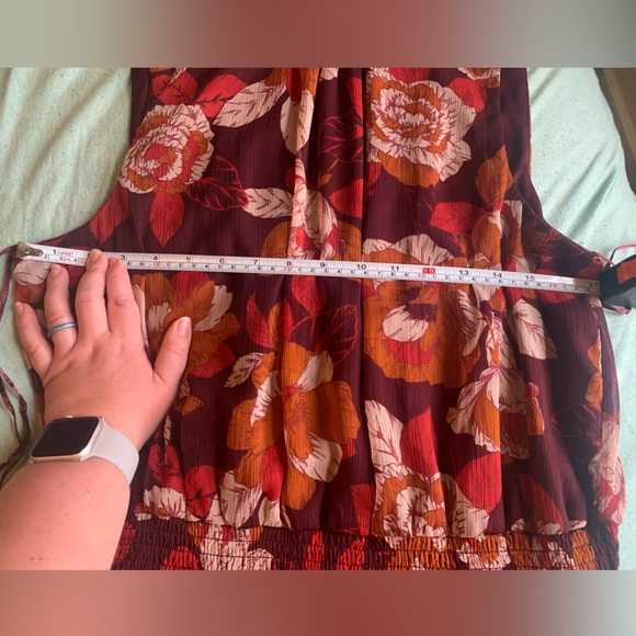 EUC MSK Ruffled Fall Floral Wedding Guest Dress Size XL - Picture 15 of 15